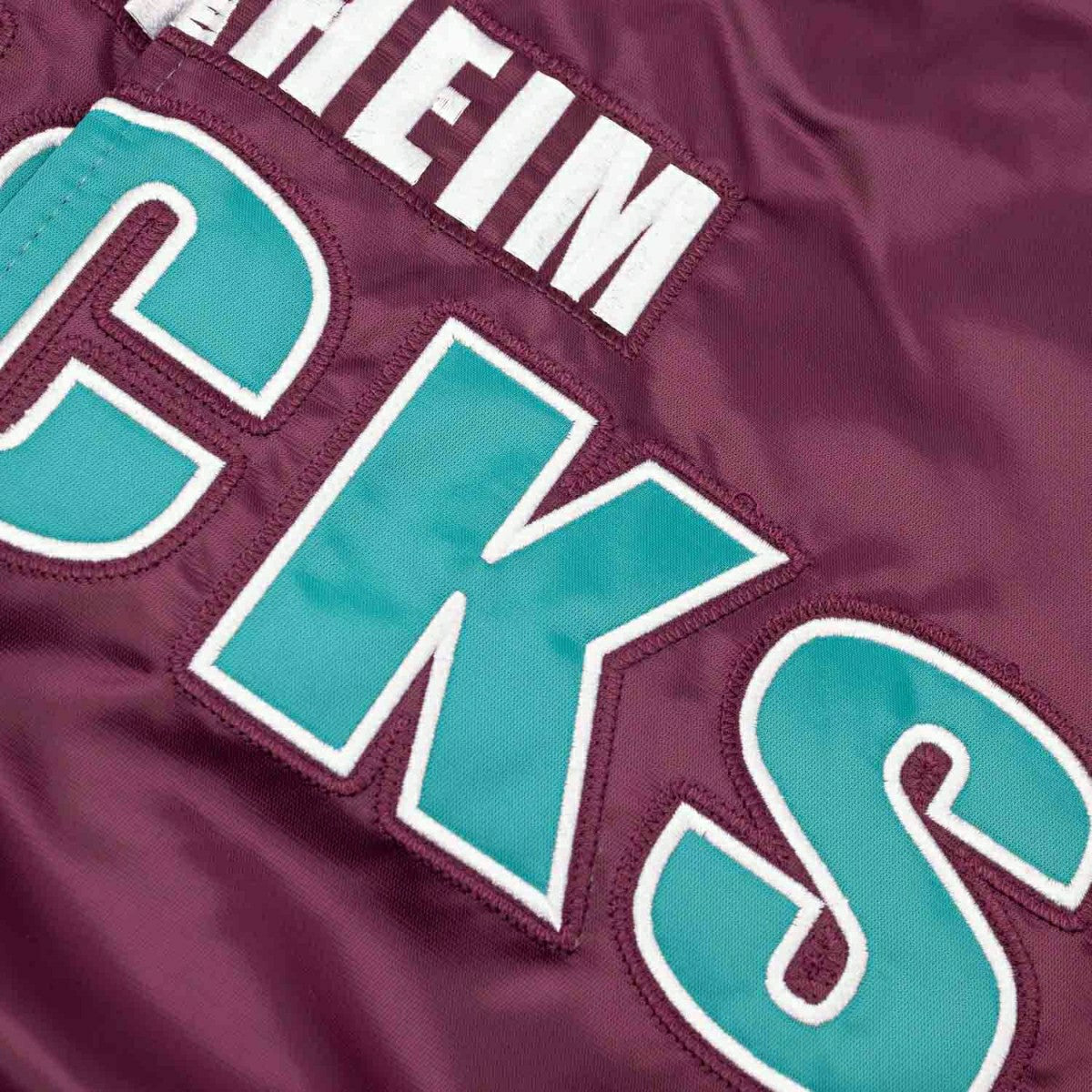 Anaheim Ducks Closer Reversible NHL Varsity Jacket Purple/Teal Taass for sale
