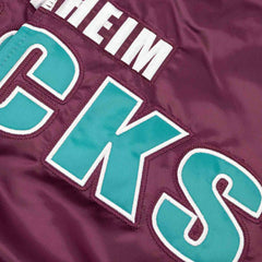 Anaheim Ducks Closer Reversible NHL Varsity Jacket Purple/Teal Taass for sale