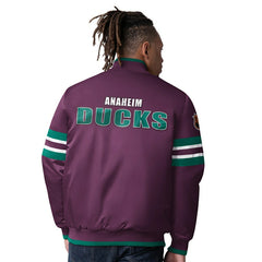 Anaheim Ducks Starter Scout Varsity NHL Jacket Purple Taass US