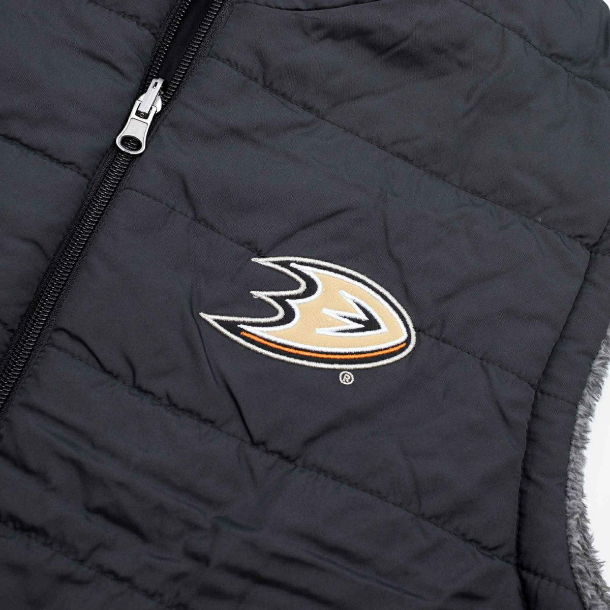 Anaheim Ducks G-III NHL Reversible Sherpa Winter Vest Taass sale