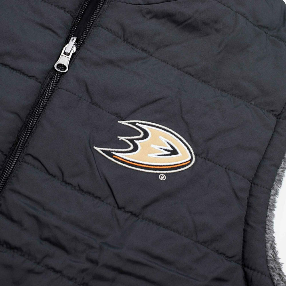Anaheim Ducks G-III NHL Reversible Sherpa Winter Vest Taass sale