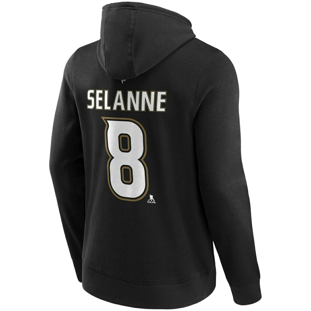Teemu Selanne #8 Anaheim Ducks Iconic Player NHL Hoodie Black Taass for sale