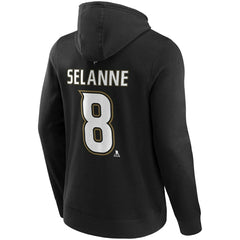 Teemu Selanne #8 Anaheim Ducks Iconic Player NHL Hoodie Black Taass for sale