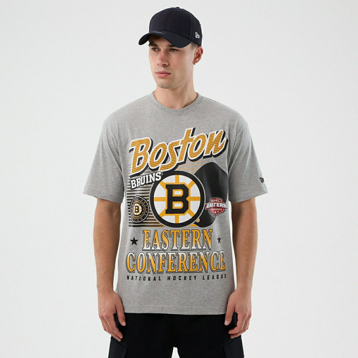 Boston Bruins Sport Classics Oversized NHL T-Shirt Gray Lifestyle