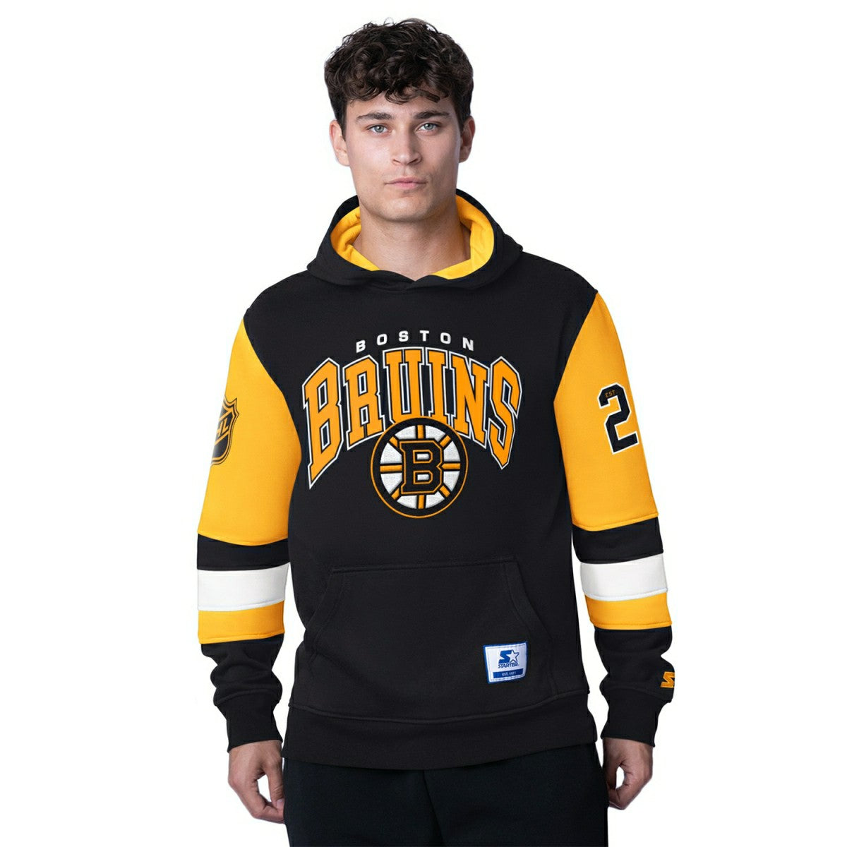 Boston Bruins Starter End Zone NHL Hoodie Taass US