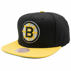 Boston Bruins Team 2-Tone Mitchell & Ness Snapback NHL Cap Taass for sale