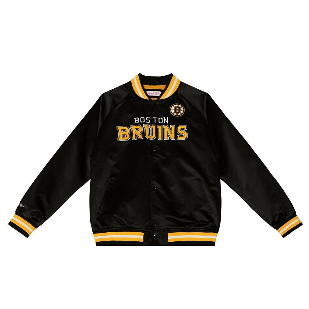 Boston Bruins Mitchell & Ness Lightweight Satin NHL Jacket Taass sale