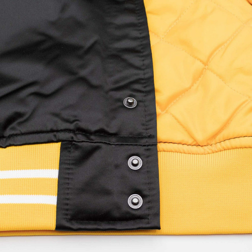 Boston Bruins Heavyweight Satin Mitchell & Ness NHL Jacket Black Taass US