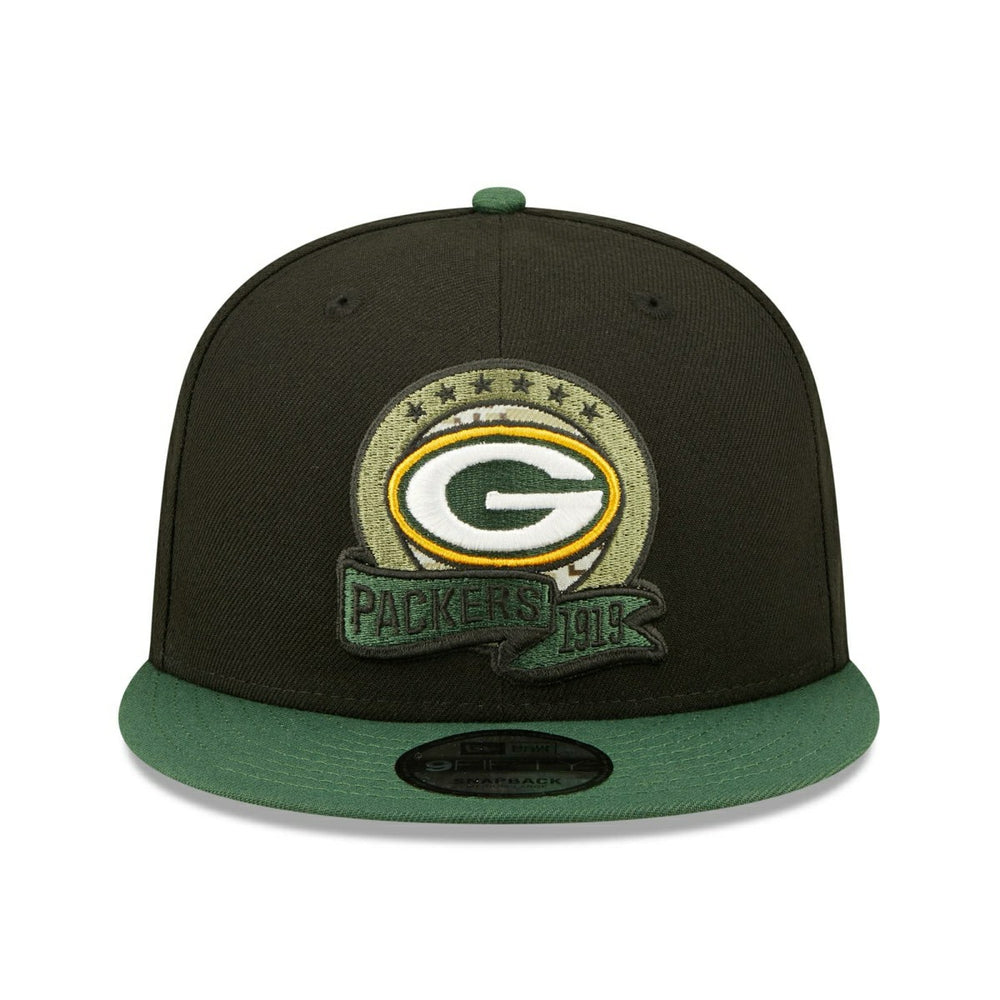 Green Bay Packers 2022 NFL On-Field Salute to Service New Era 9FIFTY Snapback Cap Fashion