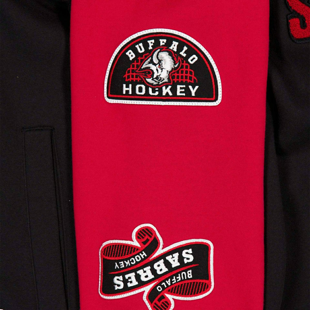 Buffalo Sabres Full Snap Patch NHL Jacket Black/Red Lifestyle