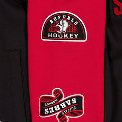 Buffalo Sabres Full Snap Patch NHL Jacket Black/Red Lifestyle