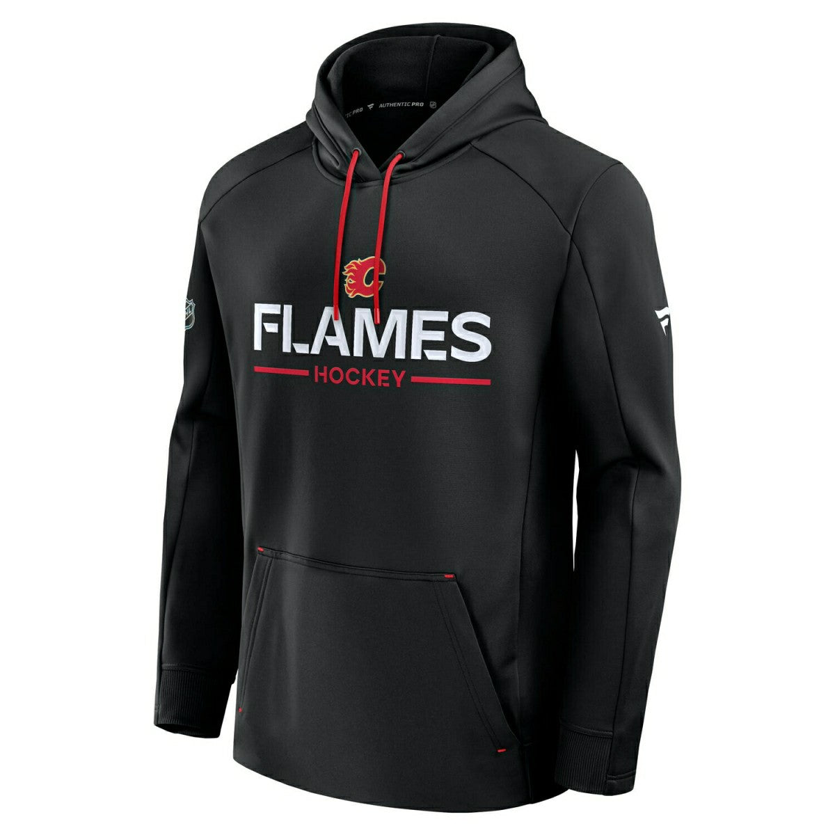 Calgary Flames 2025/26 Authentic Pro Rink Tech NHL Hoodie Black Taass for sale