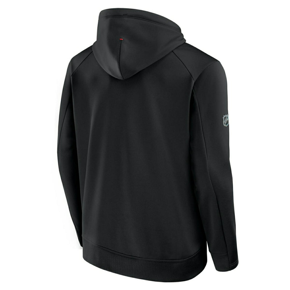 Calgary Flames 2025/26 Authentic Pro Rink Tech NHL Hoodie Black Taass for sale