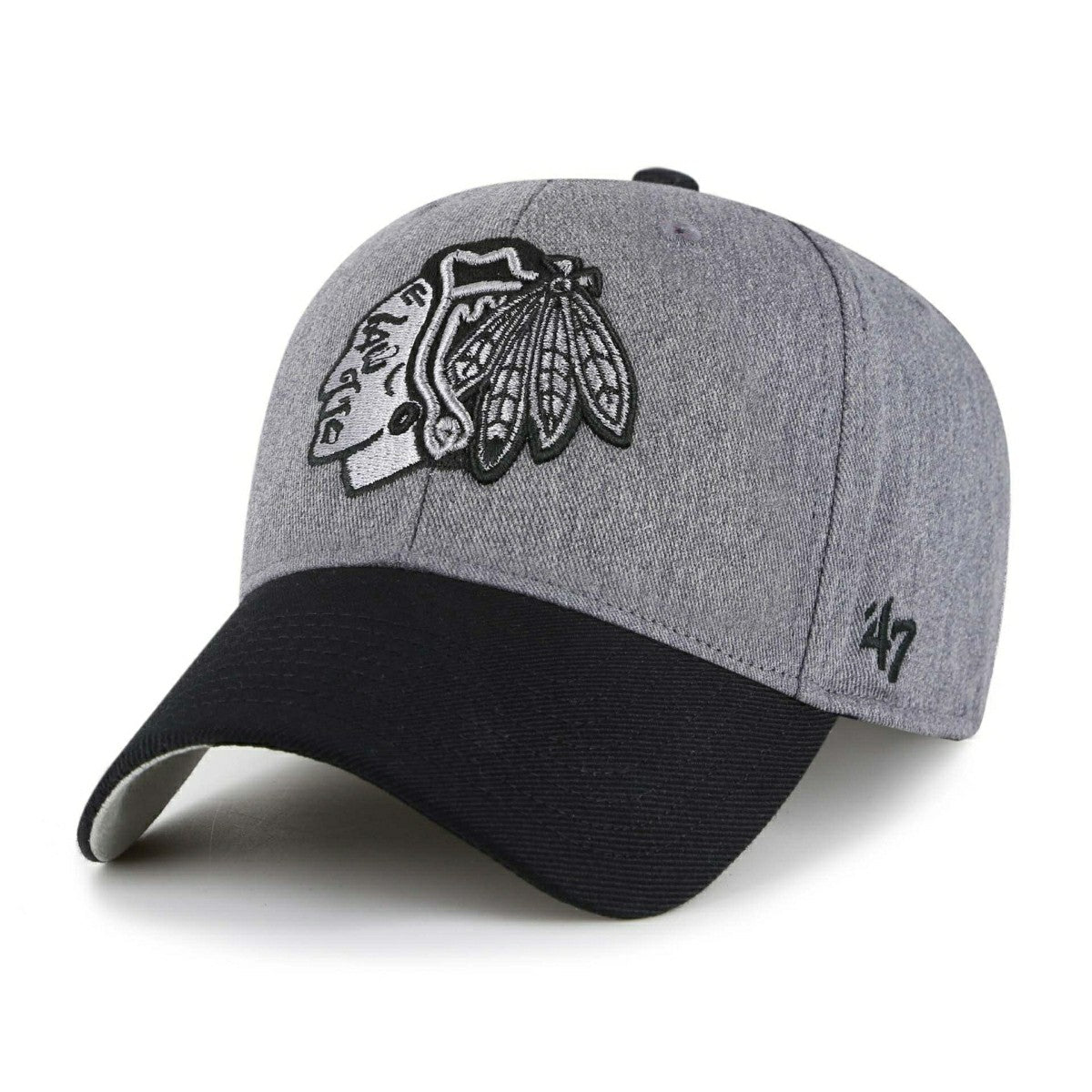 Chicago Blackhawks '47 MVP Granite Adjustable NHL Cap Charcoal Taass for sale