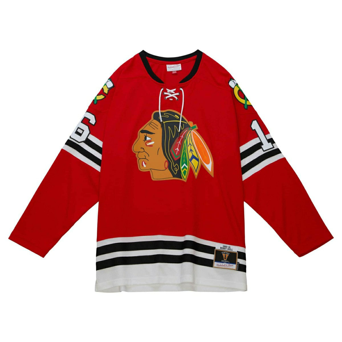 Bobby Hull #16 Chicago Blackhawks 1960-61 Mitchell & Ness NHL Jersey Taass for sale
