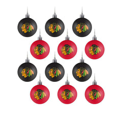 Chicago Blackhawks NHL Christmas Ornament Set (12-Piece) Taass for sale