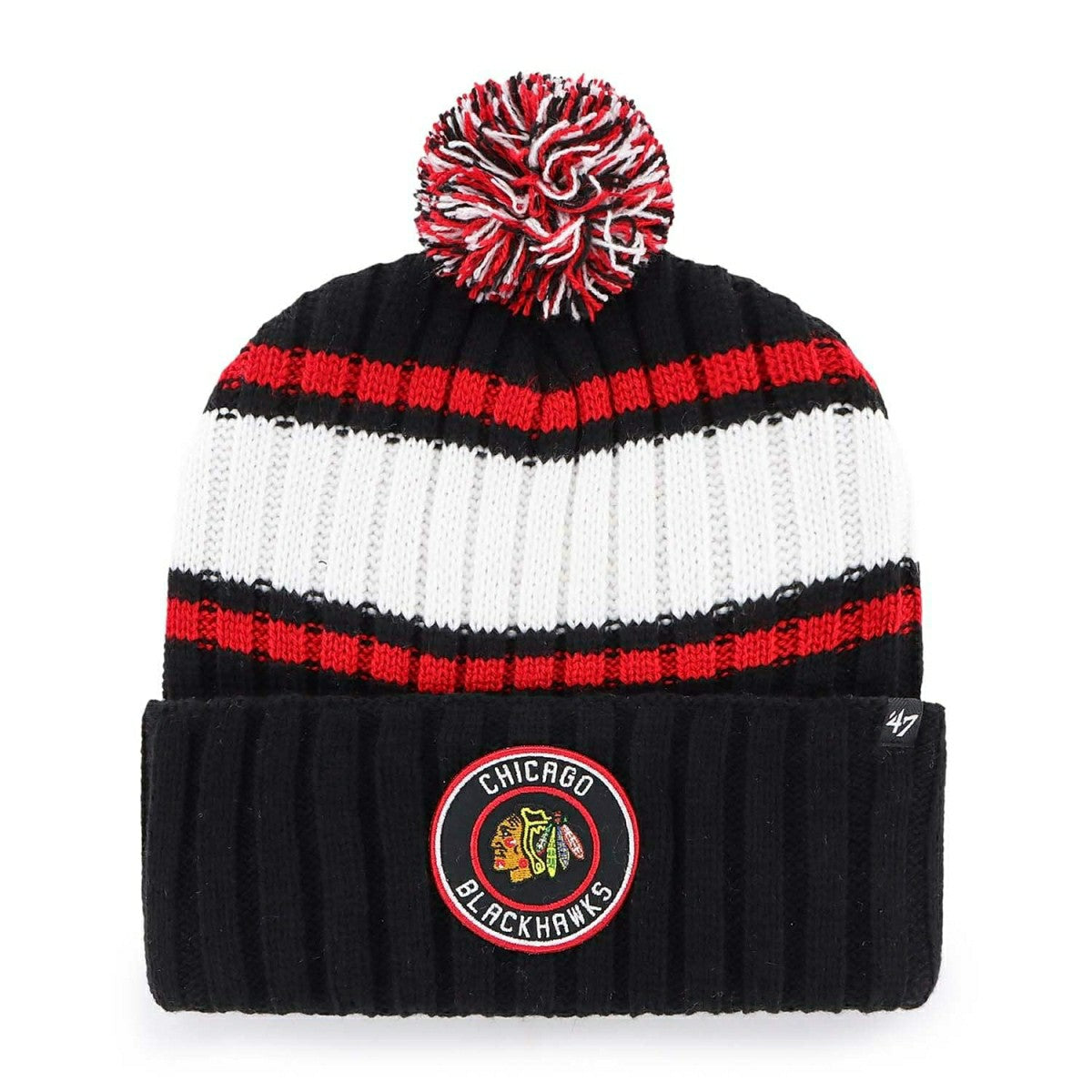 Chicago Blackhawks '47 Plateau NHL Knit Hat Black Fashion