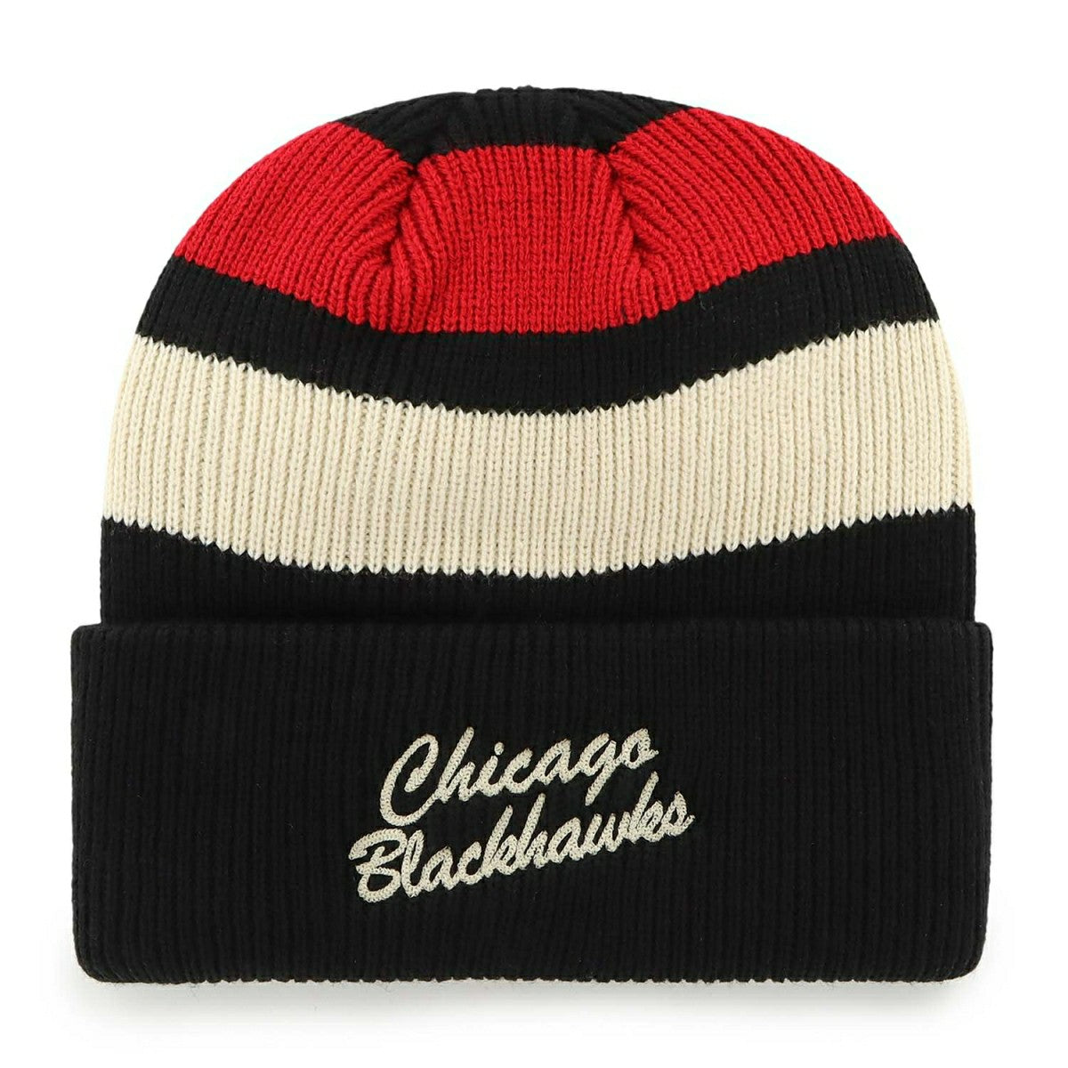 Chicago Blackhawks '47 Clubhouse Jennings NHL Knit Hat Taass for sale