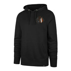 Chicago Blackhawks Tonal Backer '47 Burnside NHL Hoodie Black Taass US