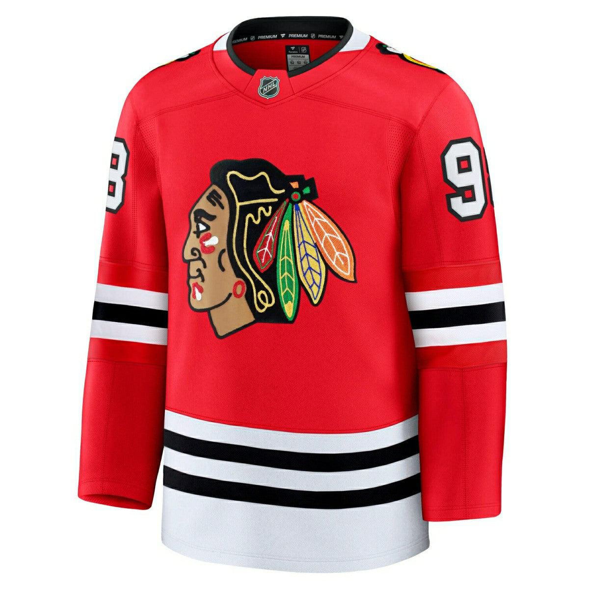 Connor Bedard #98 Chicago Blackhawks Premium NHL Jersey Home Red Taass sale