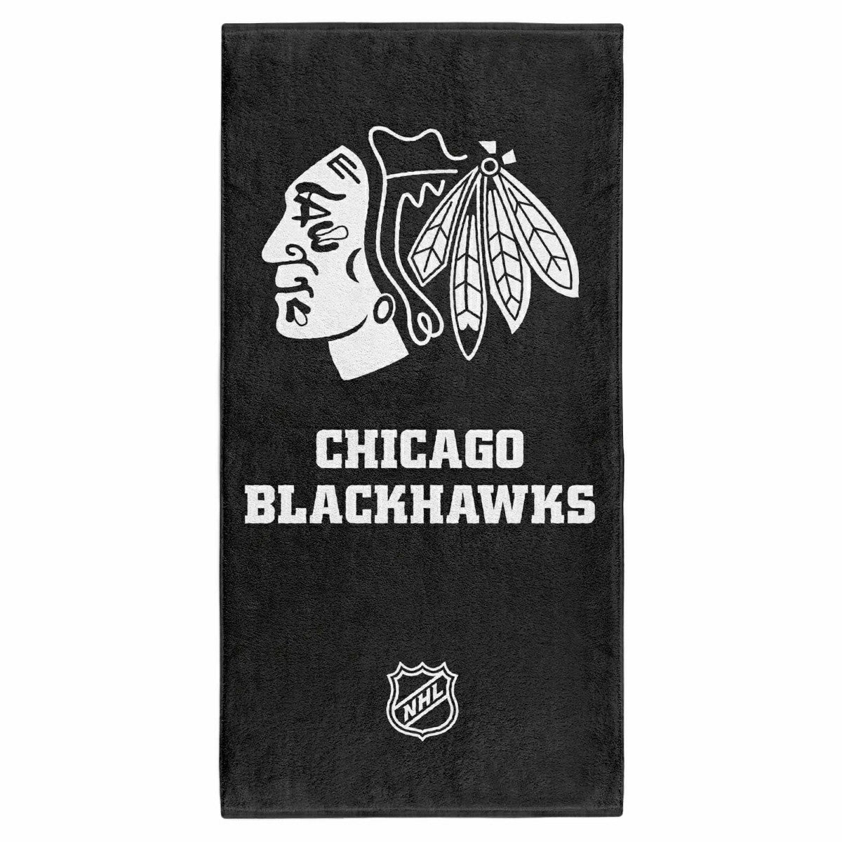 Chicago Blackhawks NHL Classic Bath Towel Black Classic