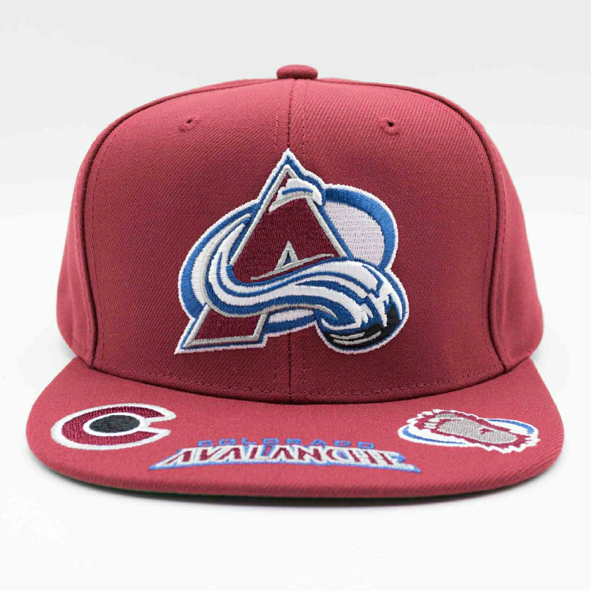 Colorado Avalanche Hat Trick Mitchell & Ness Snapback NHL Cap Burgundy Taass for sale