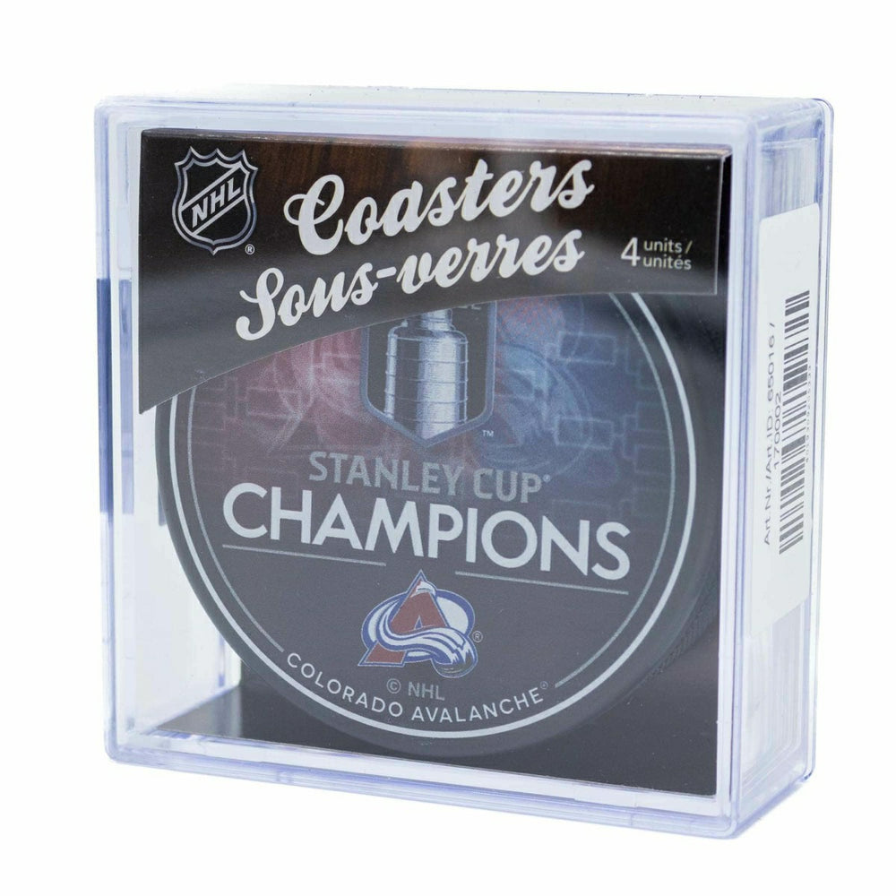 Colorado Avalanche 2022 Stanley Cup Champions NHL Puck Coasters (Set of 4) Taass sale