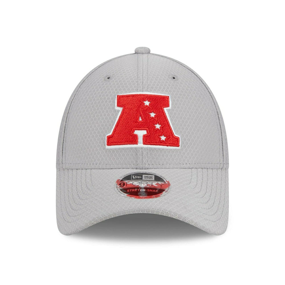 Las Vegas Raiders AFC 2024 Pro Bowl New Era Stretch-Snap 9FORTY NFL Cap Gray Lifestyle
