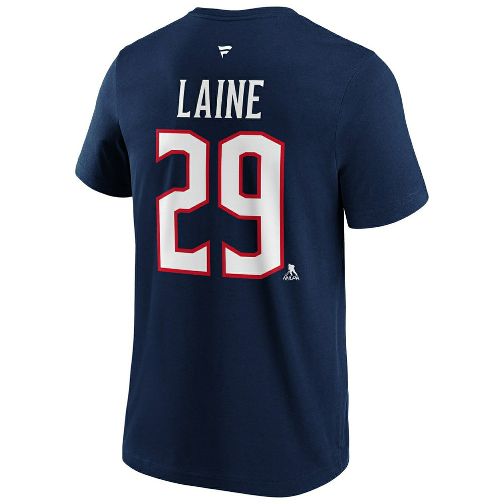 Patrik Laine #29 Columbus Blue Jackets Player NHL T-Shirt Navy Taass sale