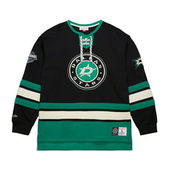 Dallas Stars Mitchell & Ness Heritage NHL Lace-Up Jersey Crew Lifestyle