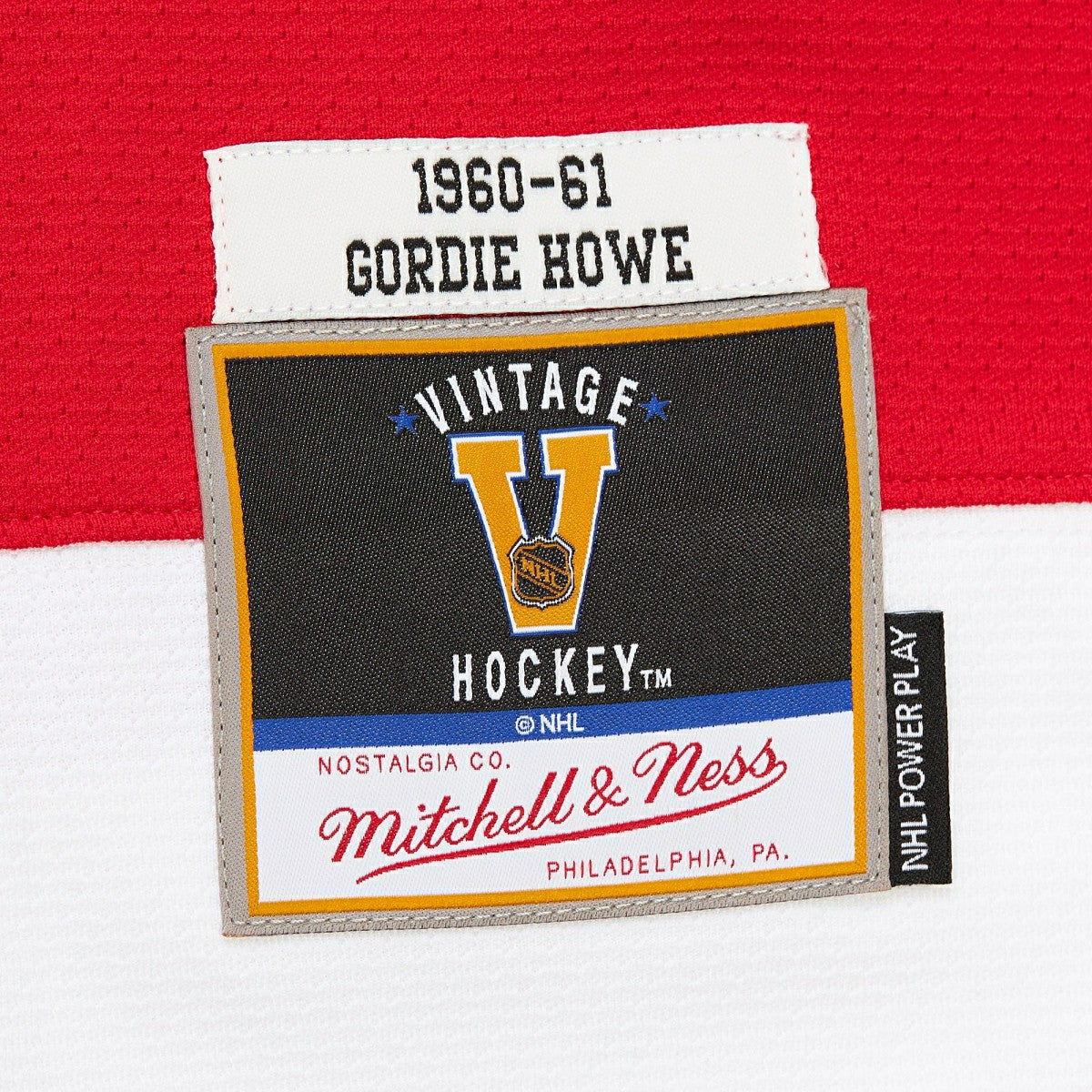 Gordie Howe #9 Detroit Red Wings 1960-61 Premium Power Play NHL Jersey Red Fashion