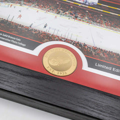 Detroit Red Wings 11-Time Stanley Cup Champions Bronze Coin Framed NHL Photo Taass US
