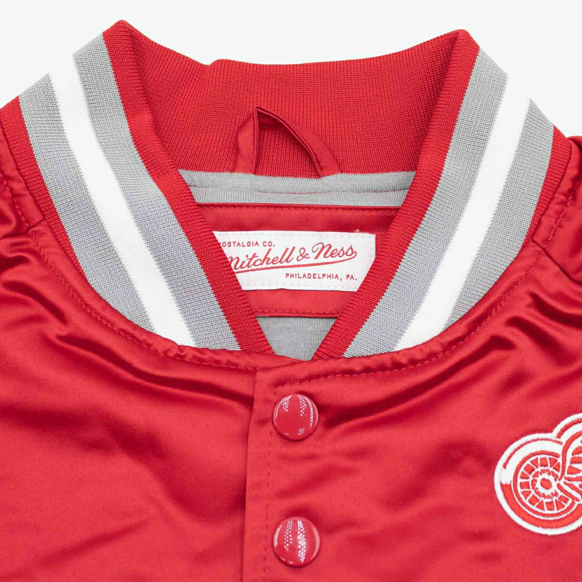 Detroit Red Wings Mitchell & Ness Lightweight Satin NHL Jacket Lifestyle