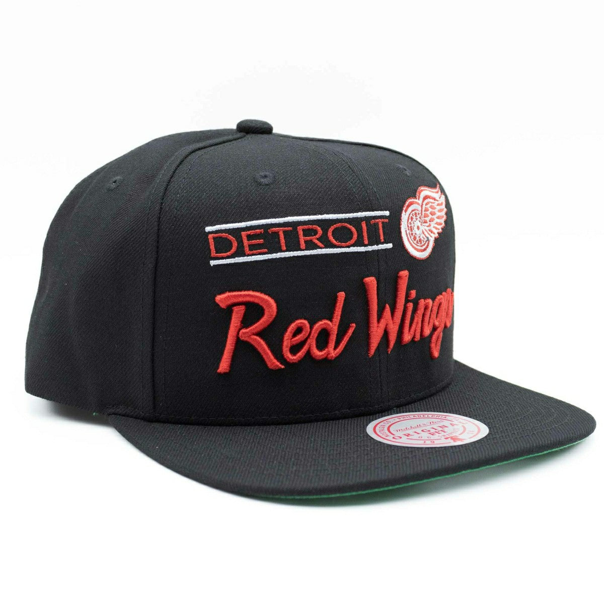 Detroit Red Wings Retro Lock Up Mitchell & Ness Snapback NHL Cap Black Classic