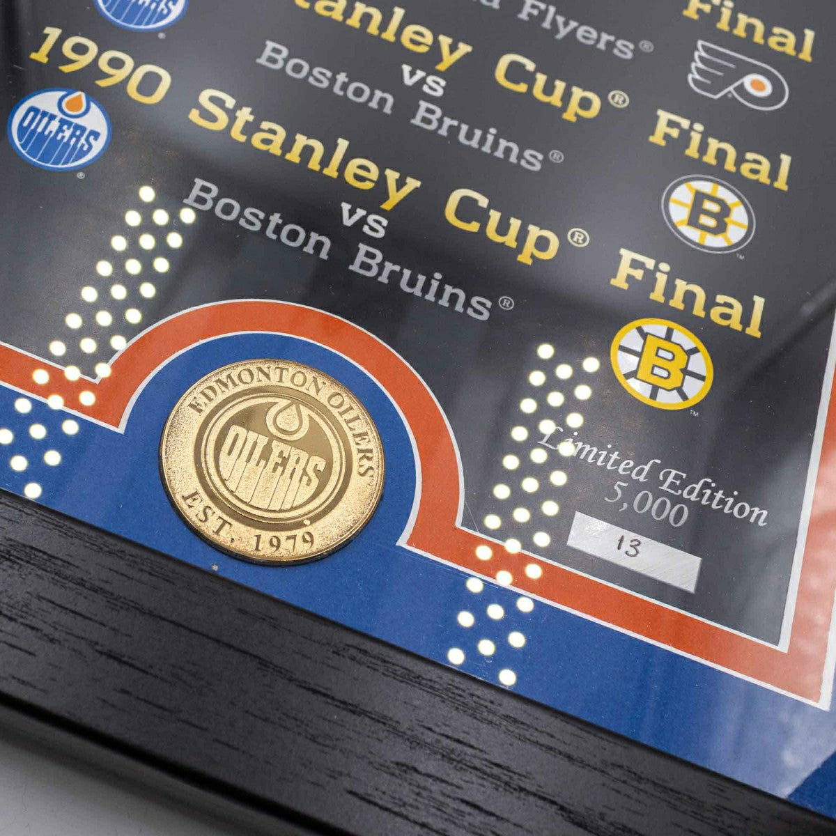 Edmonton Oilers Stanley Cup Legacy Bronze Coin Framed NHL Photo Fashion