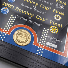 Edmonton Oilers Stanley Cup Legacy Bronze Coin Framed NHL Photo Fashion