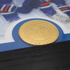 Leon Draisaitl Edmonton Oilers 1000 Points Bronze Coin NHL Photo Frame Lifestyle