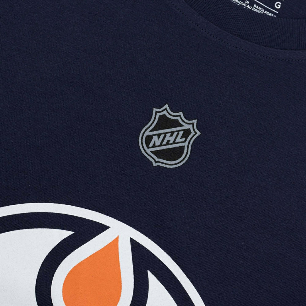 Leon Draisaitl #29 Edmonton Oilers Iconic Player NHL T-Shirt Navy Fashion