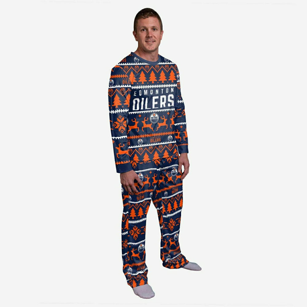 Edmonton Oilers NHL Holiday Pajamas Set (2-Piece) Taass for sale