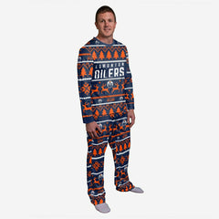 Edmonton Oilers NHL Holiday Pajamas Set (2-Piece) Taass for sale
