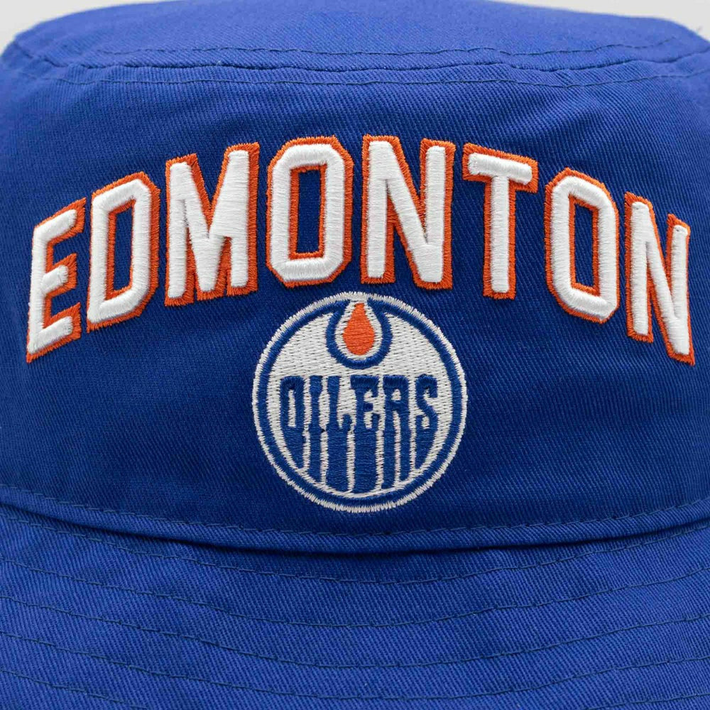 Edmonton Oilers Starter Slapshot NHL Bucket Hat Blue Taass sale