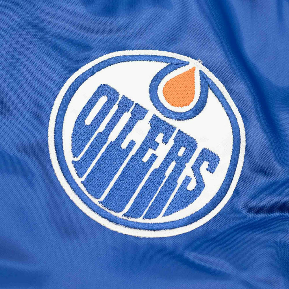 Edmonton Oilers Enforcer NHL Varsity Satin Jacket Taass US