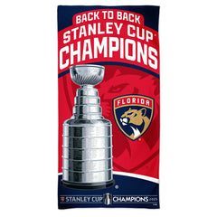 Florida Panthers 2025 Stanley Cup Champions NHL Beach Towel Lifestyle