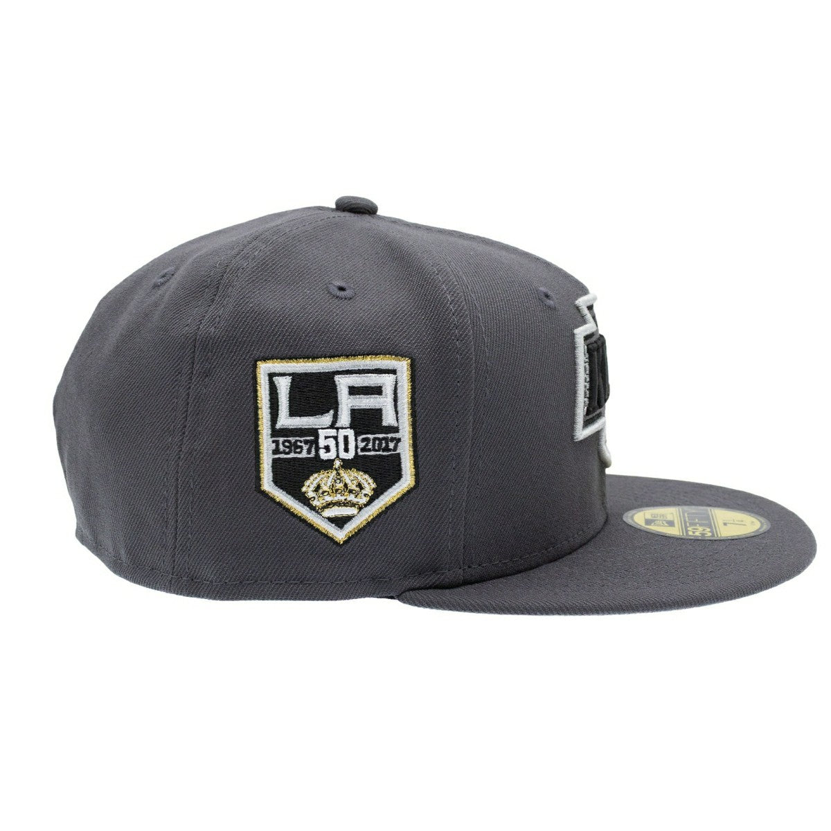 Los Angeles Kings 50th Anniversary 59FIFTY Fitted NHL Cap Dark Gray Taass sale