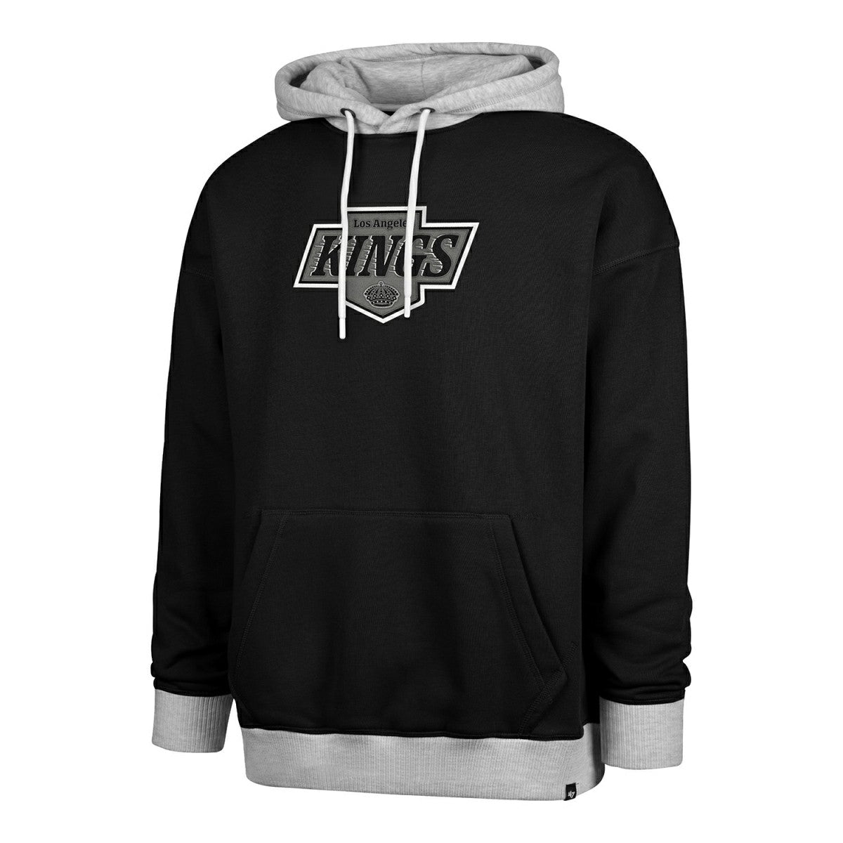 Los Angeles Kings Patch '47 Drop Shoulder NHL Hoodie Black Fashion
