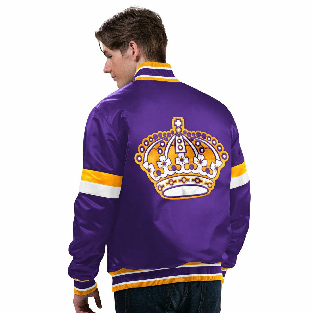 Los Angeles Kings Starter Vintage Diveplay NHL Varsity Jacket Taass sale