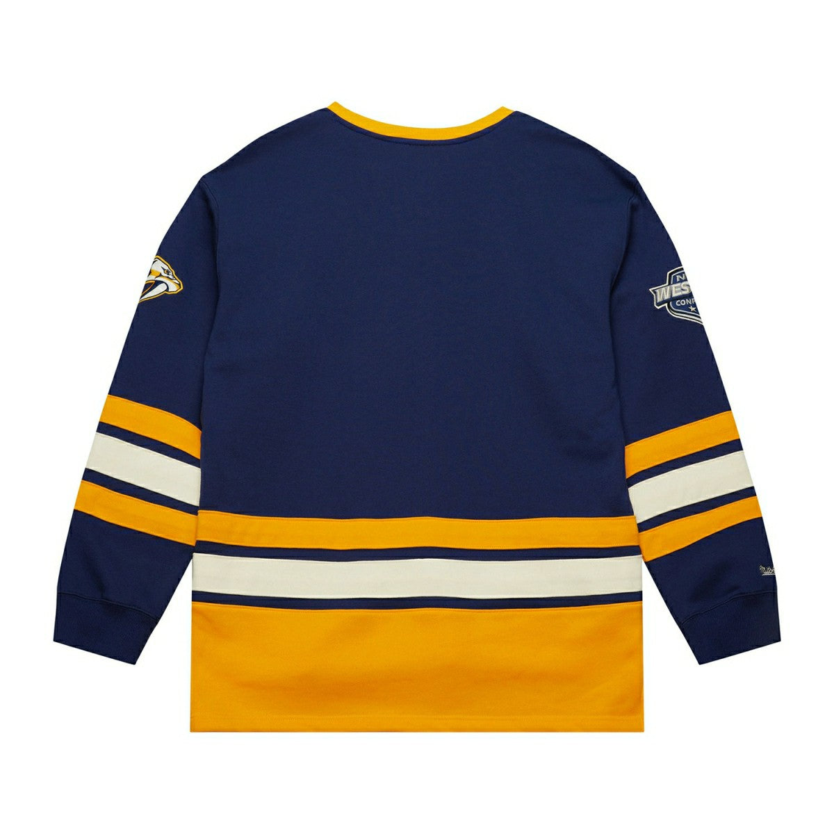 Nashville Predators Mitchell & Ness Heritage NHL Lace-Up Jersey Crew Taass sale