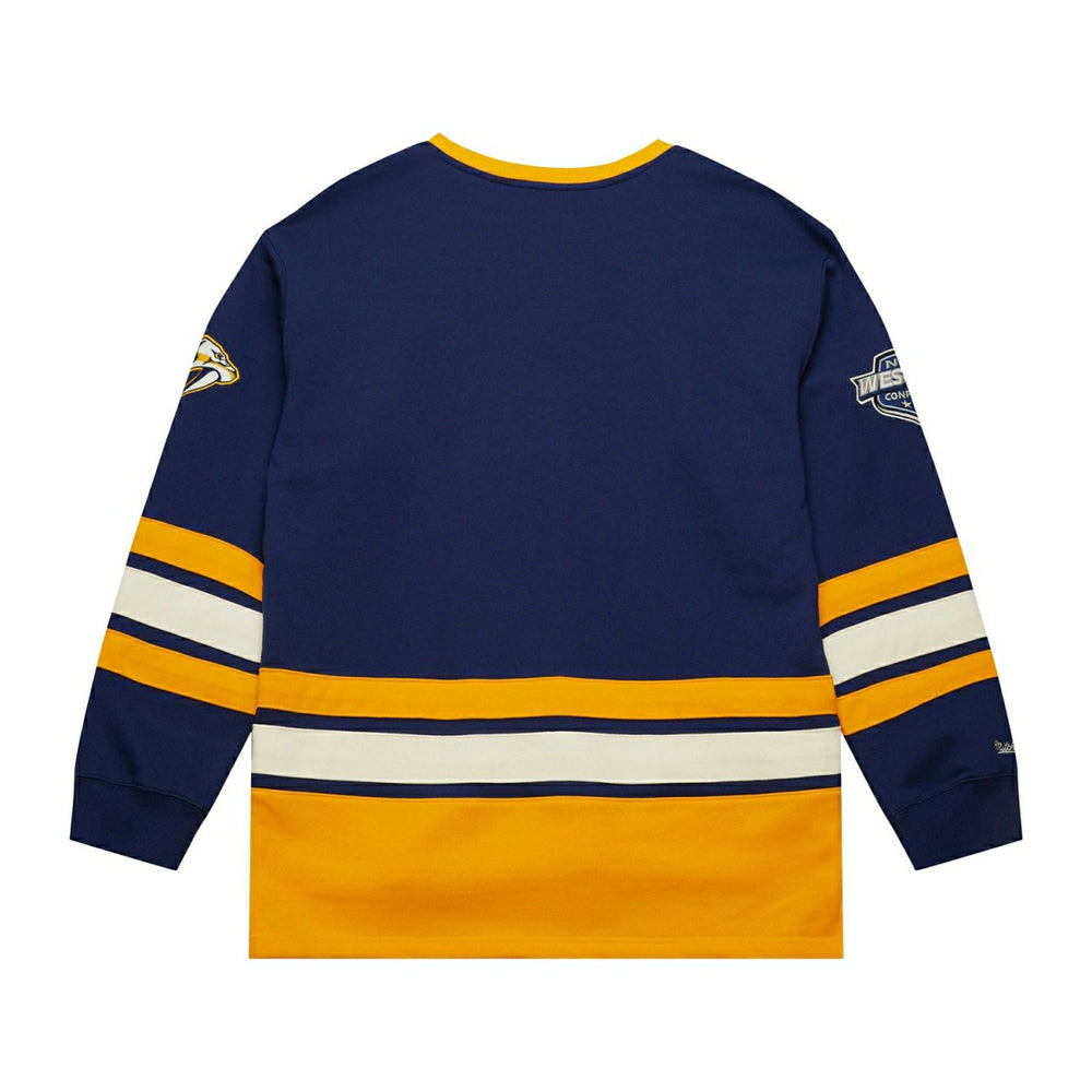 Nashville Predators Mitchell & Ness Heritage NHL Lace-Up Jersey Crew Taass sale