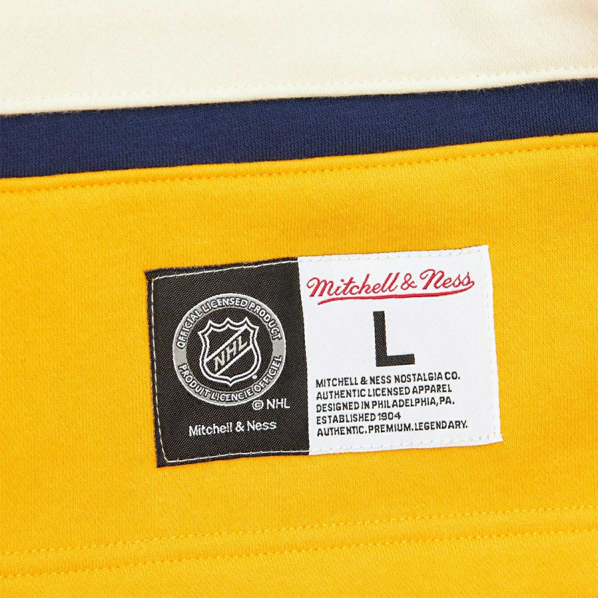 Nashville Predators Mitchell & Ness Heritage NHL Lace-Up Jersey Crew Taass sale