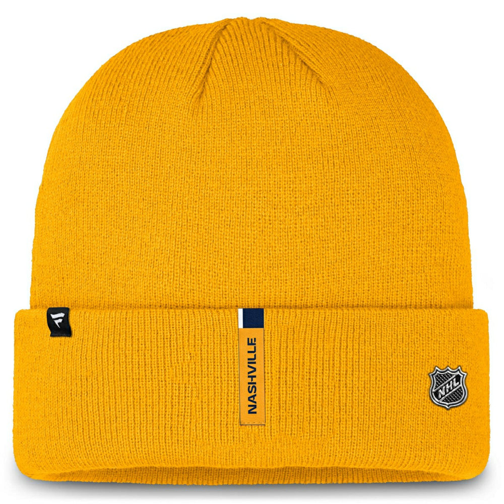 Nashville Predators 2024/25 NHL Authentic Pro Beanie Knit Hat Yellow Taass for sale